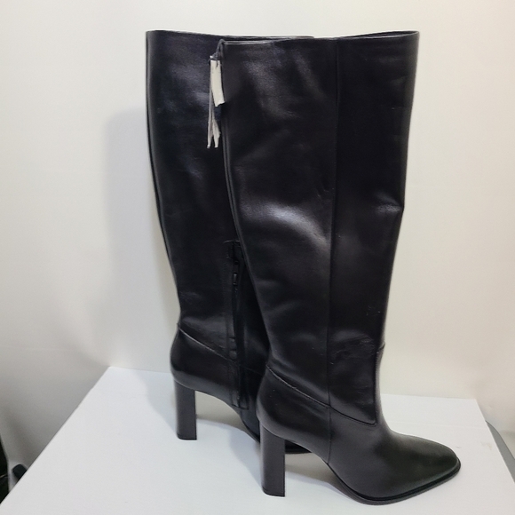 ZARA HEELED KNEE HIGH BOOTS BLACK SIZE 6.5 | 1002/013 - Picture 10 of 11